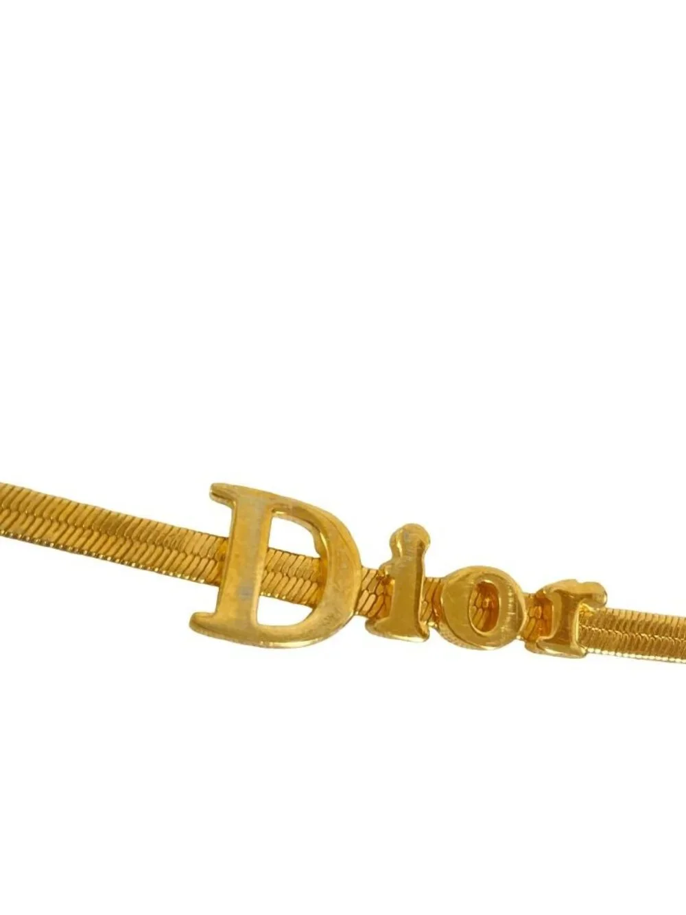Dior Vintage Logo Bracelet Gold Plated